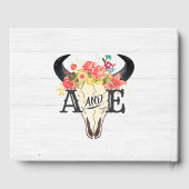 ボホシック牛スカルフローラ素朴ズモノグラム ゲストブック (裏面)