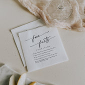 ボホシック白黒の結婚おもしろいファクトナプキン スタンダードカクテルナプキン