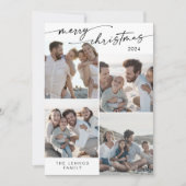 ボホシック白黒クリスマスフォトクリスマユニークス シーズンカード (正面)