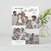 ボホシック白黒クリスマスフォトクリスマユニークス シーズンカード (スタンド正面)