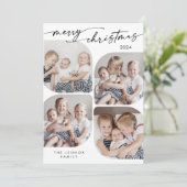 ボホシック白黒ファミリー数々のフォトクリスマス シーズンカード (スタンド正面)