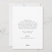 ボホシック白黒ファミリー数々のフォトクリスマス シーズンカード (裏面)