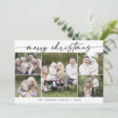 ボホシック白黒フォトボホメリークリスマス シーズンカード (スタンド正面)