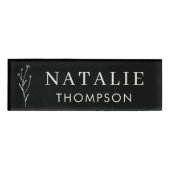 ボホシック白黒フラワー従業員イベント 名札 (正面)