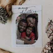 ボホシック白黒写真かわいいメリークリスマス シーズンカード