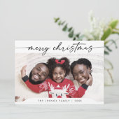 ボホシック白黒簡単モダンフォトクリスマス シーズンカード (スタンド正面)