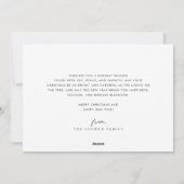 ボホシック白黒簡単モダンフォトクリスマス シーズンカード (裏面)