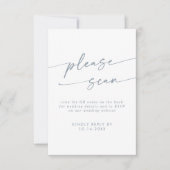 ボホシック石板ブルーQRコード詳細 出欠カード (正面)