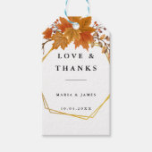 ボホシック秋の結婚式 ギフトタグ (正面)