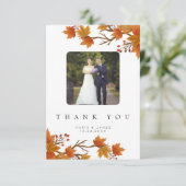 ボホシック秋の結婚式 サンキューカード (スタンド正面)