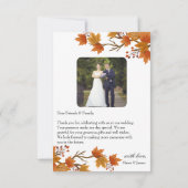 ボホシック秋の結婚式 サンキューカード (裏面)