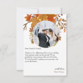 ボホシック秋の結婚式 サンキューカード (裏面)
