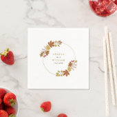 ボホシック秋の結婚式 スタンダードカクテルナプキン (インサイチュ)