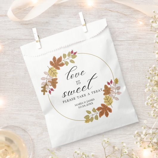 ボホシック秋の結婚式 フェイバーバッグ (クリップ留めされた状態)