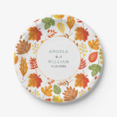 ボホシック秋の結婚式 ペーパープレート (正面)