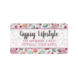 ボホシック素朴羽の矢の水色ボヘミアン ラベル