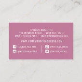 ボホシック素朴羽の矢の水色ボヘミアン 名刺 (裏面)