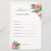 ボホシック結婚アドバイスのための花嫁カード (正面/裏面)