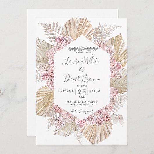 ボホシック結婚ズ 招待状 (正面/裏面)