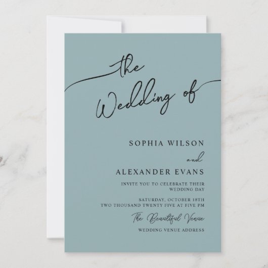 ボホシック結婚式招待状、パステルカラー。 招待状 (正面)