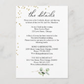 ボホシック緑のユーカリ結婚の詳細 エンクロージャーカード (正面)