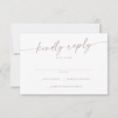 ボホシック赤面ピシンプルンク結婚ズ 出欠カード (正面)