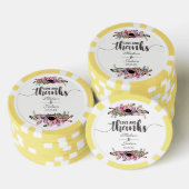 ボホシック赤面ピンクフローラ結婚ズサンキュー ポーカーチップ (積み重ね)