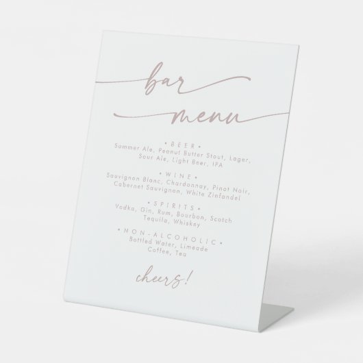 ボホシック赤面ピ結婚ンクバー 台座サイン (正面)