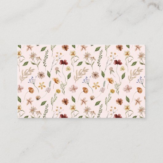 ボホシック野草おむつラッフルベビーシャワー エンクロージャーカード (裏面)