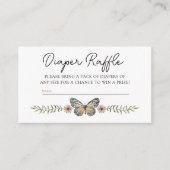 ボホシック野草おむつラッフルベビーシャワー エンクロージャーカード (正面)