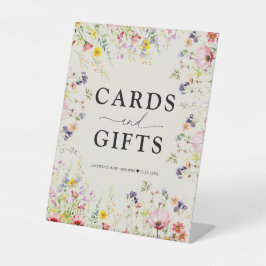 ボホシック野草赤ちゃんシャワーサイン 台座サイン