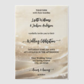 ボホシック金ゴールドエレガきらめくントウェディング ベラム紙招待状 (正面)