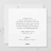 ボホシック金ゴールドフォトメリーユニーククリスマス シーズンカード (裏面)