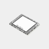 ボホシック黒白フローラモダン曼荼羅 ポストイット (アングル)