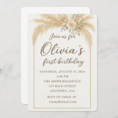 ボホシック/パンパスグラス 招待状 (正面/裏面)