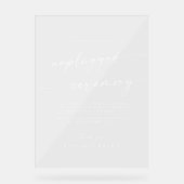 ボホシック・ホワイト澄んの結婚プラグ抜き式 アクリルサイン (正面)