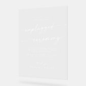 ボホシック・ホワイト澄んの結婚プラグ抜き式 アクリルサイン (傾斜)