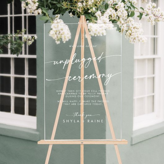 ボホシック・ホワイト澄んの結婚プラグ抜き式 アクリルサイン