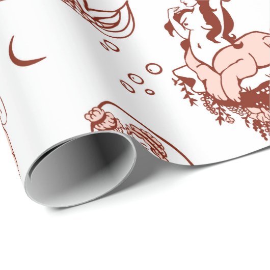 ボホシック〔占星術の〕十二宮図サイントイレパターンアストロロジギフト ラッピングペーパー (ロールコーナー)