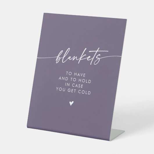 ボホシッモダンクプラムパープルブランケット結婚ズ 台座サイン (正面)