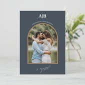ボホシッ結婚クのモダンアーチミニマ結婚リストI 招待状 (スタンド正面)