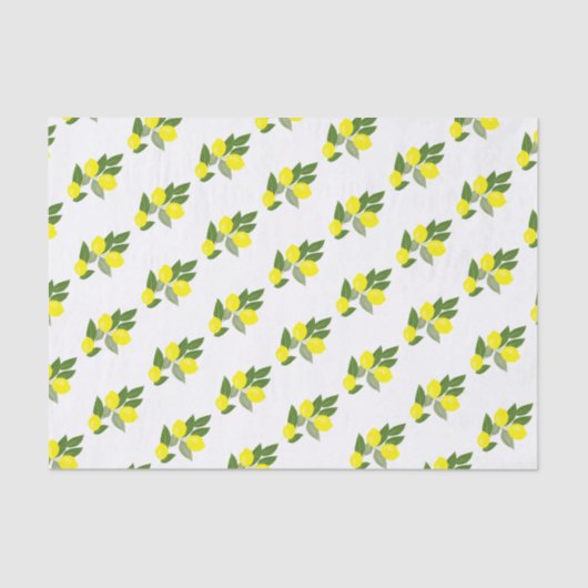 ボホシトラスレモンパターンティッシュペーパー 薄葉紙 (正面)