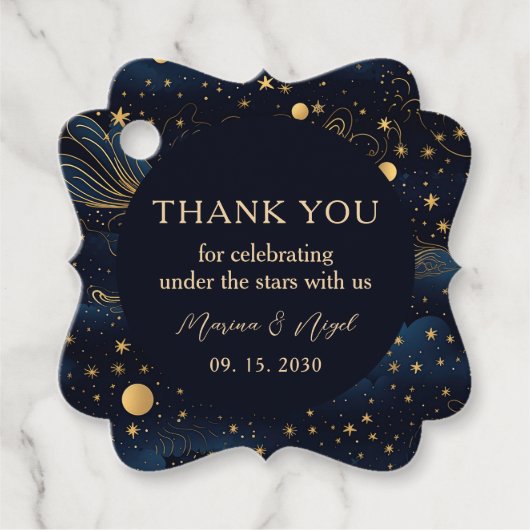 ボホシナ結婚ーズありがとうラベル フェイバータグ (正面)