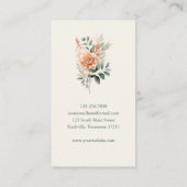 ボホシモダンックウォーターカラーフローラ 名刺 (裏面)