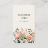 ボホシモダンックウォーターカラーフローラ 名刺 (正面)