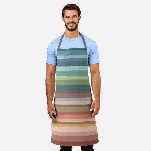 ボホシモダンックストライプズ エプロン (着用した状態)