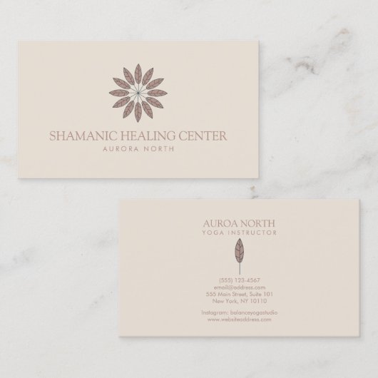 ボホシャマンヒーリング名前をカスタムする 名刺 (正面/裏面)