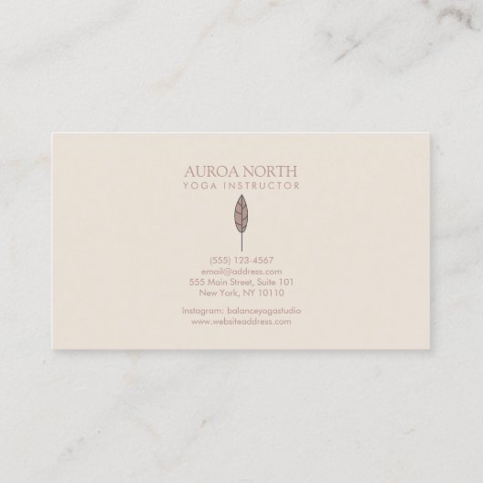 ボホシャマンヒーリング名前をカスタムする 名刺 (裏面)