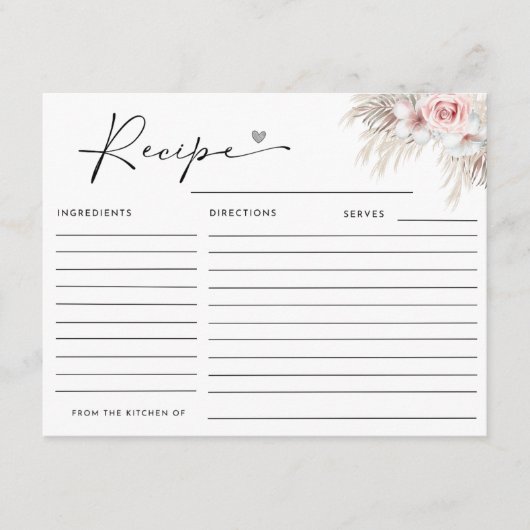 ボホシャンパングラスパール&プロセッコブライダルシャワー エンクロージャーカード (正面)