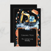 ボホショベル建築誕生日 サンキューカード (正面/裏面)